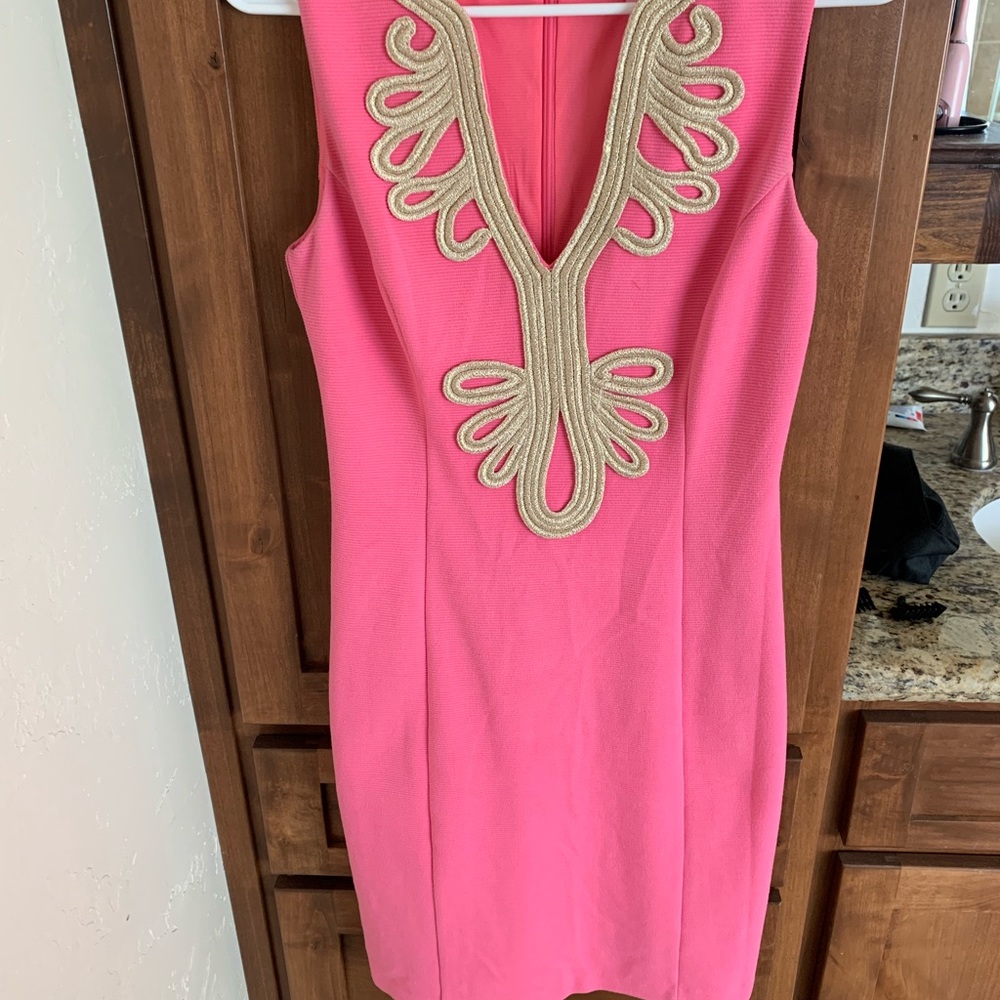Lilly Pulitzer pink shift dress size small